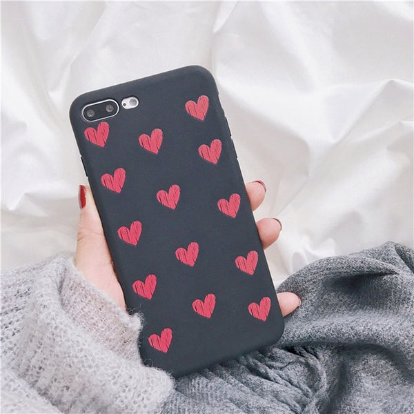 Red Love Heart Phone Case
